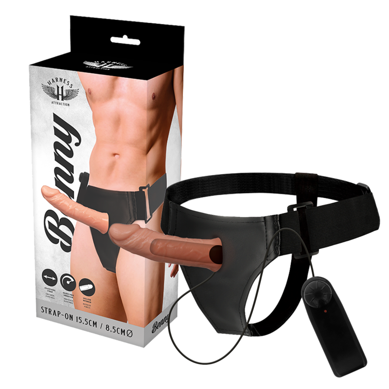 Vibratore Harness Attraction Rnes Hollow Benny Con 15 X 45 Cm - HARNESS ATTRACTION - Strap-on e Imbracature | erosidea.com