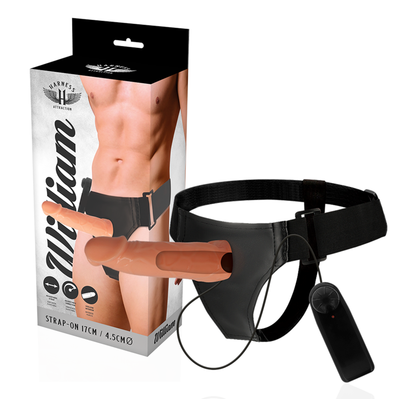 Vibratore Harness Attraction Willian Hollow Rnes Con 17 X 45 Cm - HARNESS ATTRACTION - Strap-on e Imbracature | erosidea.com