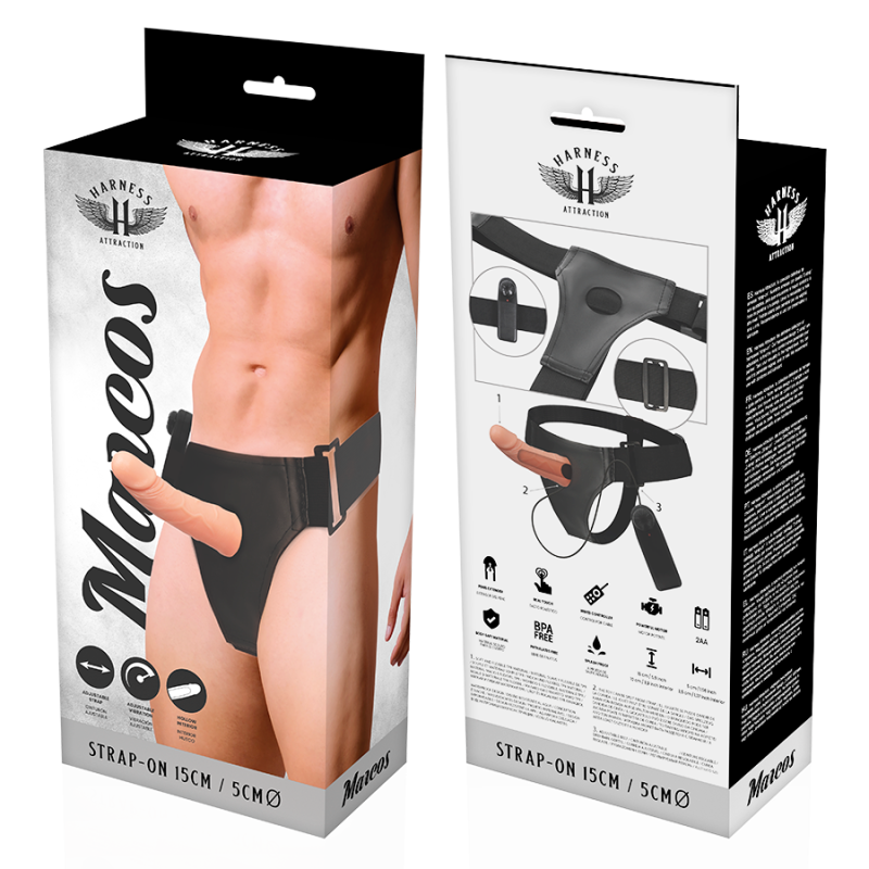 Vibratore Harness Attraction Rnes Telai Cavi Con 15 X 5 Cm - HARNESS ATTRACTION - Vibratori | erosidea.com