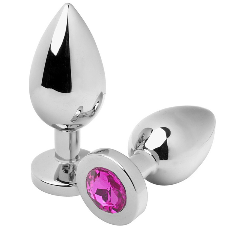 Metal Hard - Plug Anale Diamond Rosa Medio 7.62Cm - METAL HARD - Plug e Catene Anali | erosidea.com
