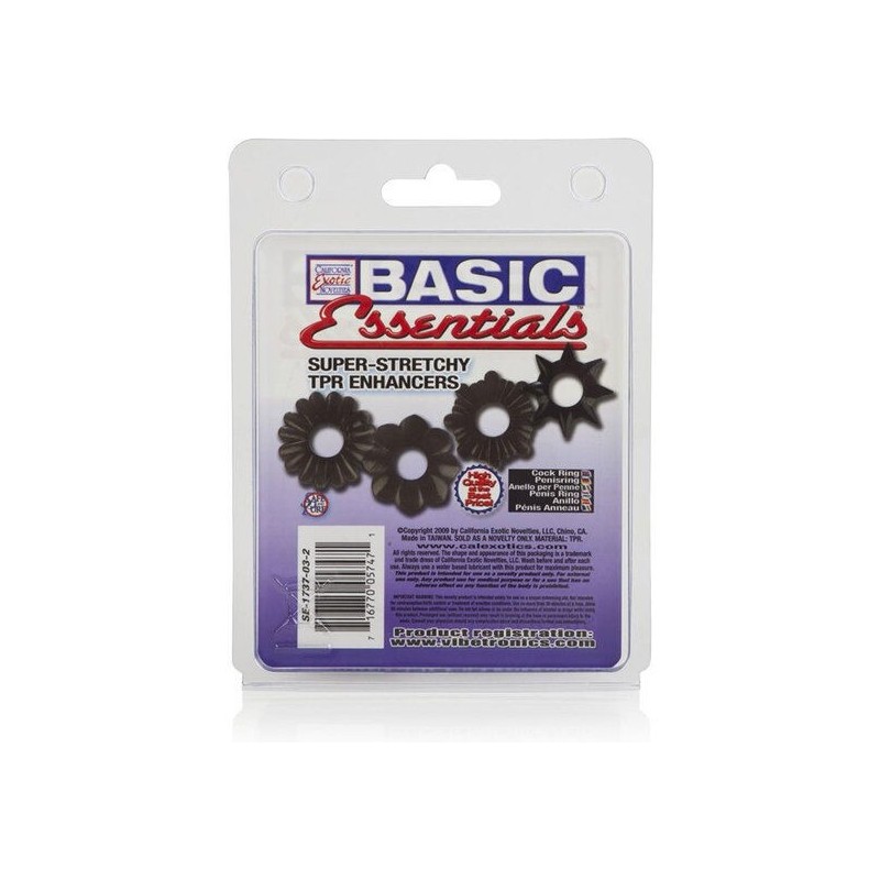 California Exotics - Basic Essentials Confezione Da 4 - CALIFORNIA EXOTICS - Anelli Fallici | erosidea.com