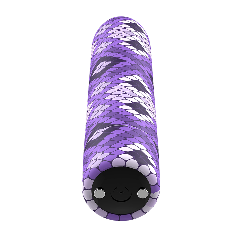 Custom Bullets - Rechargeable Snake Purple Magnetic Bullet 10V - CUSTOM BULLETS - Vibratori Mini | erosidea.com