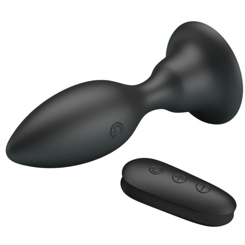 Mr Play - Plug Anale Nero Con Telecomando E Vibrazione - MR PLAY - Plug e Catene Anali | erosidea.com