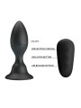 Mr Play - Plug Anale Nero Con Telecomando E Vibrazione - MR PLAY - Plug e Catene Anali | erosidea.com