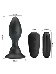 Mr Play - Plug Anale Nero Con Telecomando E Vibrazione - MR PLAY - Plug e Catene Anali | erosidea.com