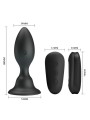 Mr Play - Plug Anale Nero Con Telecomando E Vibrazione - MR PLAY - Plug e Catene Anali | erosidea.com
