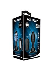 Mr Play - Plug Anale Nero Con Telecomando E Vibrazione - MR PLAY - Plug e Catene Anali | erosidea.com