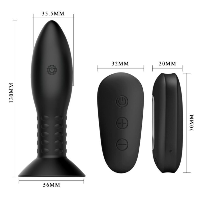 Mr Play - Plug Con Telecomando Sfere Rotanti Nere - MR PLAY - Ovetti Palline Sfere | erosidea.com