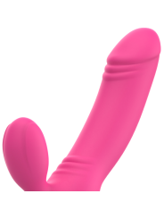 Vibratore Ohmama Bix Doppia Stimolazione Edizione Natalizia Rosa - OHMAMA VIBRATORS - Strap-on e Imbracature | erosidea.com