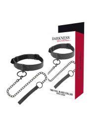 Darkness - Collana Nera Con Catena - DARKNESS BONDAGE - Collari e Guinzagli | erosidea.com