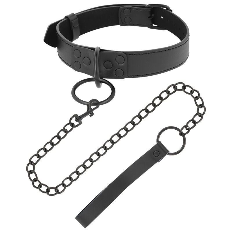Darkness - Collana Nera Con Catena - DARKNESS BONDAGE - Collari e Guinzagli | erosidea.com