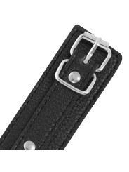 Darkness - Manette In Pelle Strutturata Nera - DARKNESS BONDAGE - Manette e Polsini | erosidea.com