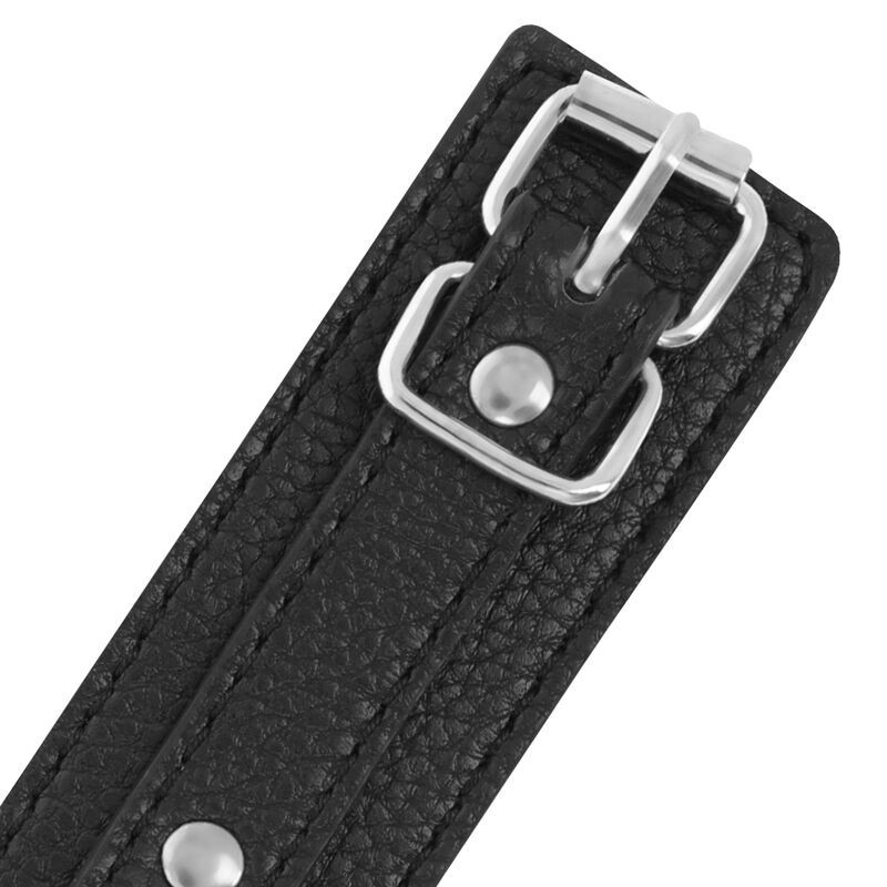 Darkness - Manette In Pelle Strutturata Nera - DARKNESS BONDAGE - Manette e Polsini | erosidea.com