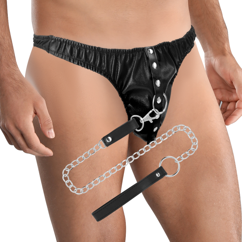 Darkness - Perizoma Di Sottomissione Con Catena In Metallo - DARKNESS BONDAGE - Costrittivi | erosidea.com