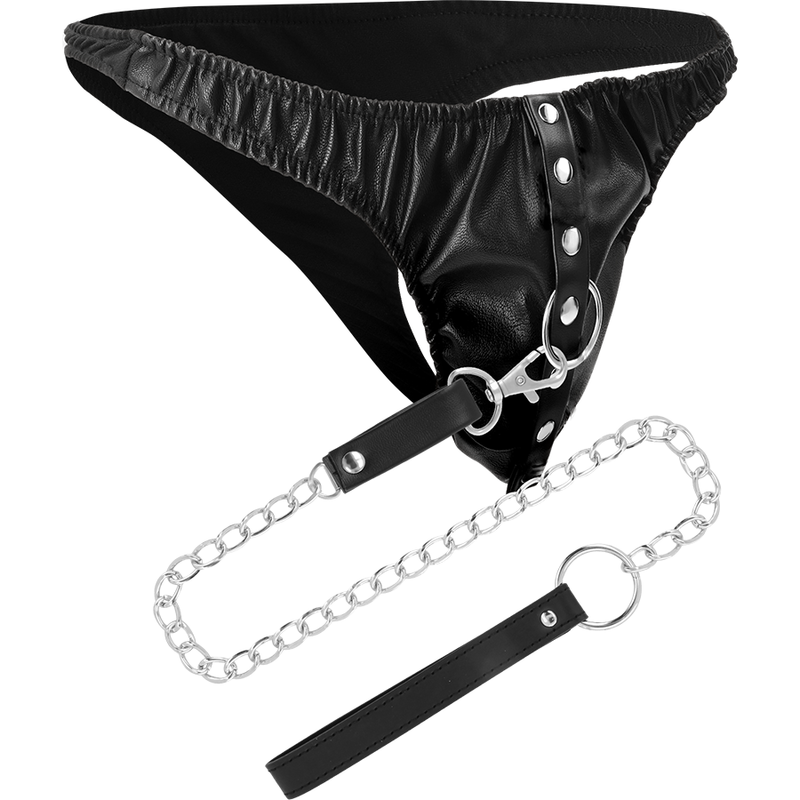 Darkness - Perizoma Di Sottomissione Con Catena In Metallo - DARKNESS BONDAGE - Costrittivi | erosidea.com