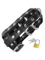 Darkness - Gabbia Di Castit In Pelle Con Serratura - DARKNESS BONDAGE - Costrittivi | erosidea.com