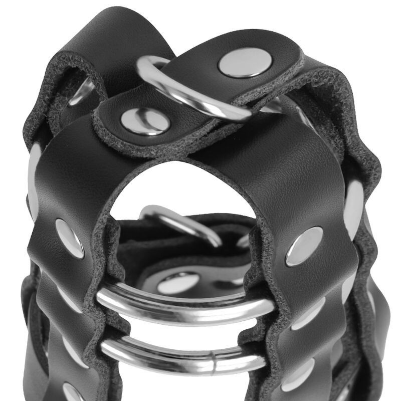 Darkness - Gabbia Di Castit In Pelle Con Serratura - DARKNESS BONDAGE - Costrittivi | erosidea.com