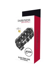 Darkness - Gabbia Di Castit In Pelle Con Serratura - DARKNESS BONDAGE - Costrittivi | erosidea.com