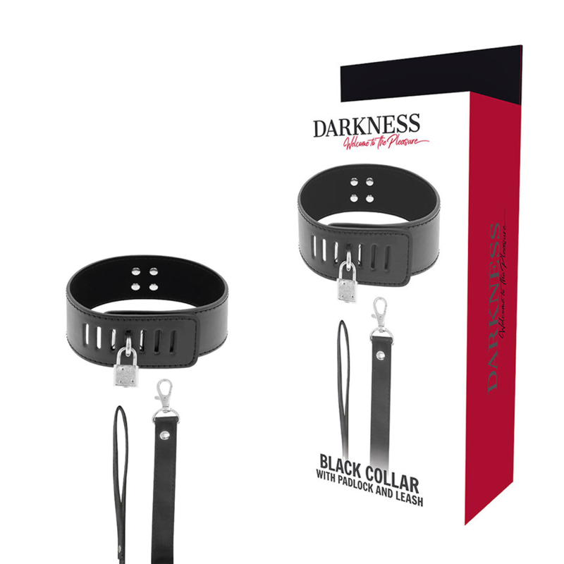 Darkness - Collare Bdsm Con Chiusura Nera - DARKNESS BONDAGE - Collari e Guinzagli | erosidea.com