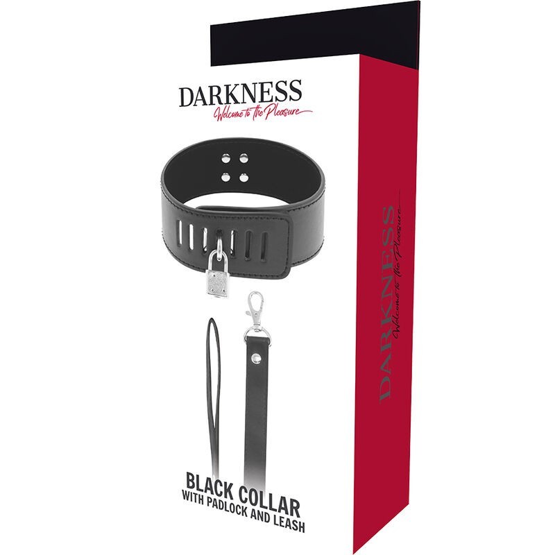 Darkness - Collare Bdsm Con Chiusura Nera - DARKNESS BONDAGE - Collari e Guinzagli | erosidea.com
