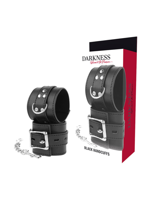 Darkness - Manette In Pelle Nera - DARKNESS BONDAGE - Manette e Polsini | erosidea.com