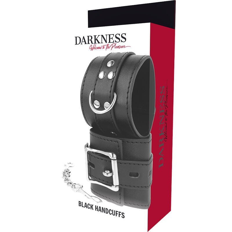 Darkness - Manette In Pelle Nera - DARKNESS BONDAGE - Manette e Polsini | erosidea.com