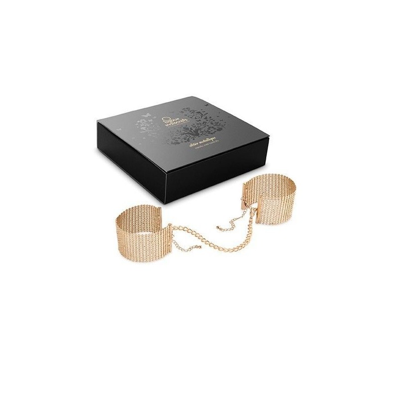 Bijoux - D‰Sir M‰Tallique Manette In Rete Di Metallo Dorato - BIJOUX DESIRE METALLIQUE - Manette e Polsini | erosidea.com