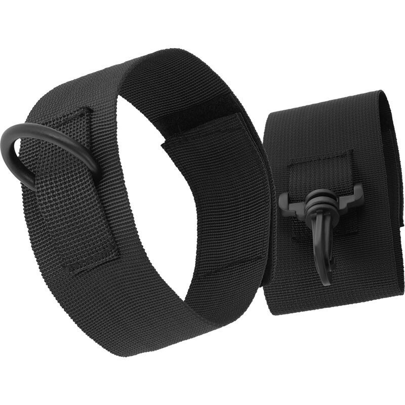 Darkness - Polsini Alla Caviglia In Nylon Nero - DARKNESS BONDAGE - Manette e Polsini | erosidea.com