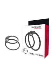 Darkness - Anelli Per Pene Duo Potenziatori. - DARKNESS BONDAGE - Anelli Fallici | erosidea.com