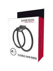 Darkness - Anelli Per Pene Duo Potenziatori. - DARKNESS BONDAGE - Anelli Fallici | erosidea.com