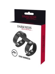 Darkness - Anello Regolabile Per Pene E Testicoli In Pelle - DARKNESS BONDAGE - Anelli Fallici | erosidea.com