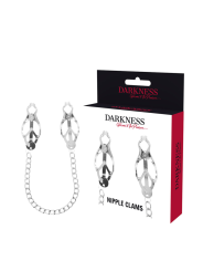 Darkness - Pinza Per Capezzoli In Metallo Con Catena - DARKNESS BONDAGE - Pinzette Capezzoli | erosidea.com