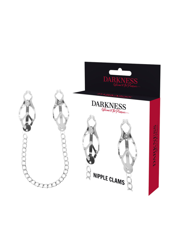 Darkness - Pinza Per Capezzoli In Metallo Con Catena - DARKNESS BONDAGE - Pinzette Capezzoli | erosidea.com
