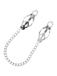 Darkness - Pinza Per Capezzoli In Metallo Con Catena - DARKNESS BONDAGE - Pinzette Capezzoli | erosidea.com