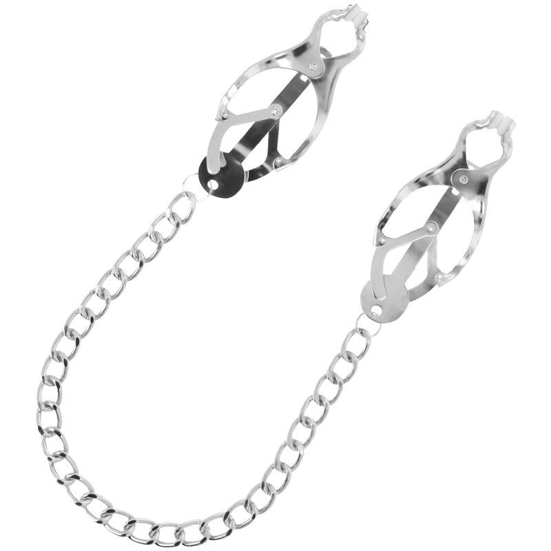 Darkness - Pinza Per Capezzoli In Metallo Con Catena - DARKNESS BONDAGE - Pinzette Capezzoli | erosidea.com