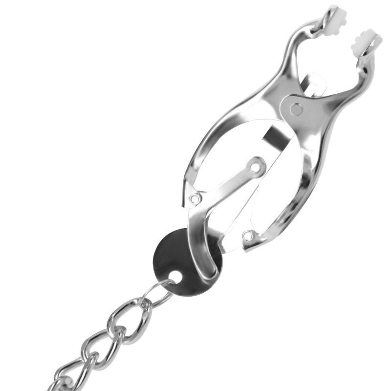 Darkness - Pinza Per Capezzoli In Metallo Con Catena - DARKNESS BONDAGE - Pinzette Capezzoli | erosidea.com