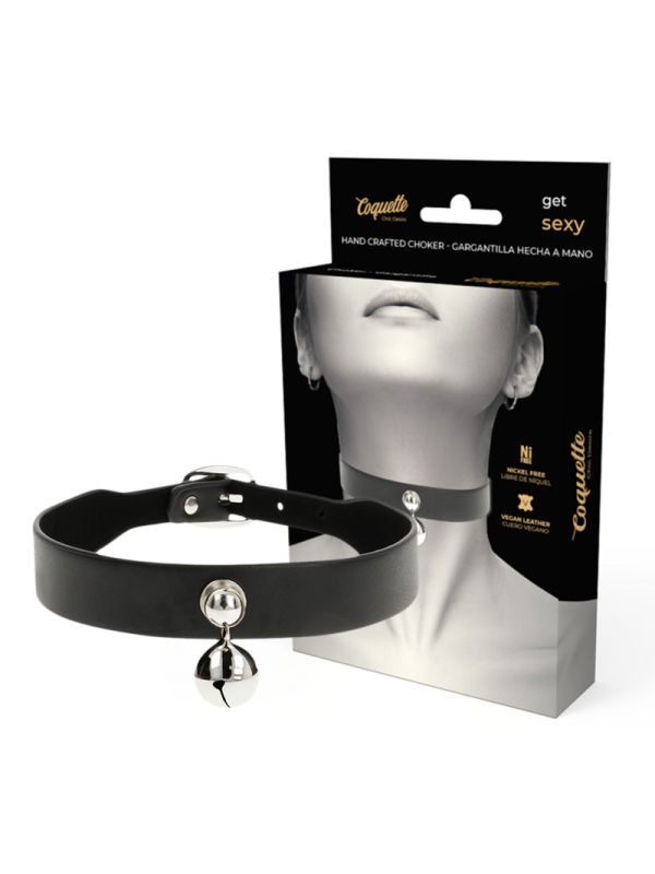 Coquette - Chic Desire Collana In Pelle Vegana Accessorio Donna Con Sonaglio - COQUETTE ACCESSORIES - Collari e Guinzagli | erosidea.com