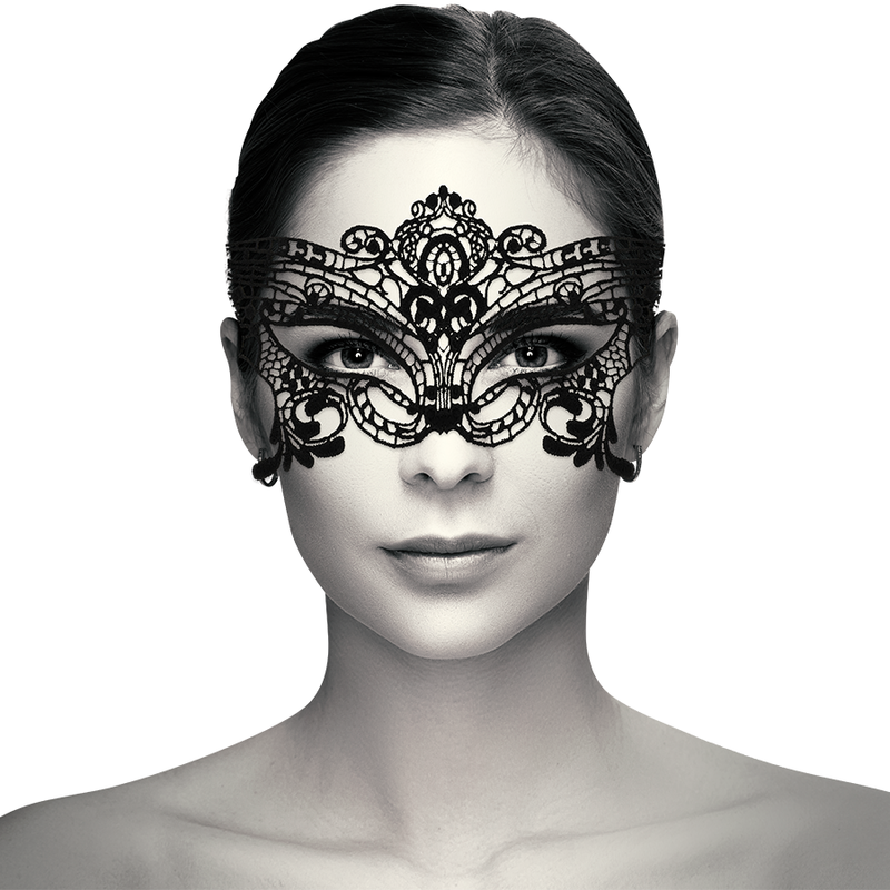 Coquette Chic Desire - Maschera Ampia In Pizzo Nero - COQUETTE ACCESSORIES - Maschere e Cappucci | erosidea.com