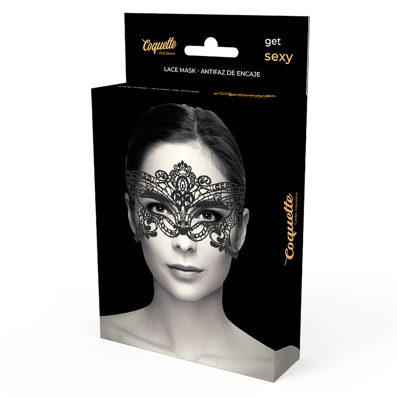 Coquette Chic Desire - Maschera Ampia In Pizzo Nero - COQUETTE ACCESSORIES - Maschere e Cappucci | erosidea.com