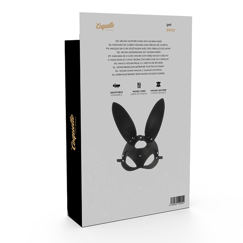 Coquette Chic Desire - Maschera Vegana In Pelle Con Orecchie Di Rabbit - COQUETTE ACCESSORIES - Maschere e Cappucci | erosidea.com