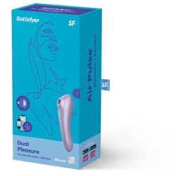 SATISFYER - VIBRATORE DUAL PLEASURE AIR PULSE MAUVE - SATISFYER CONNECT - Vibratori | erosidea.com