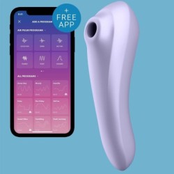 SATISFYER - VIBRATORE DUAL PLEASURE AIR PULSE MAUVE - SATISFYER CONNECT - Vibratori | erosidea.com