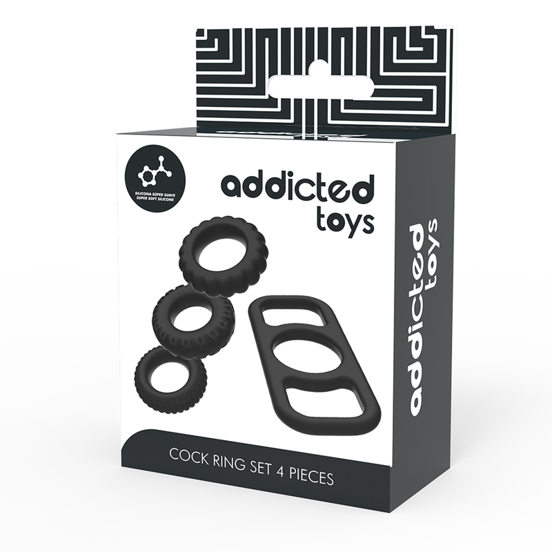 Addicted Toys - Set Di Anelli Per Pene - 4 Pezzi - Addicted Toys - Anelli Fallici | erosidea.com
