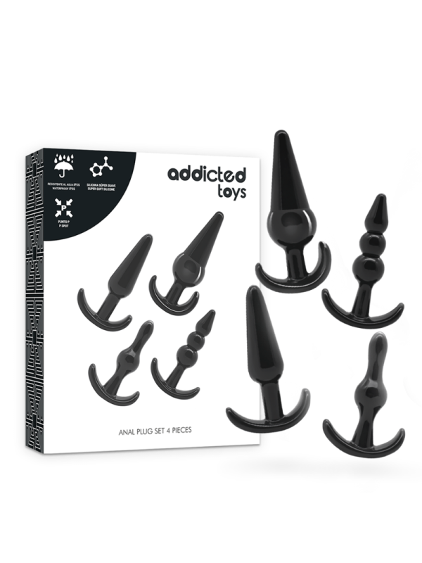 Addicted Toys - Set Di 4 Tappi Anali - Addicted Toys - Plug e Catene Anali | erosidea.com