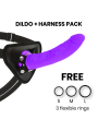 Delta Club - Toys Arnes + Dong Silicone Viola 20 X 4 Cm - DELTACLUB - Strap-on e Imbracature | erosidea.com