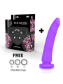 Delta Club - Toys Arnes + Dong Silicone Viola 20 X 4 Cm - DELTACLUB - Strap-on e Imbracature | erosidea.com
