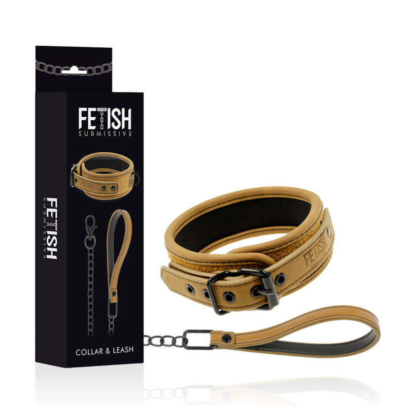 Fetish Submissive Origen - Collana Foderata In Neoprene Con Catena - FETISH SUBMISSIVE ORIGIN - Bondage | erosidea.com