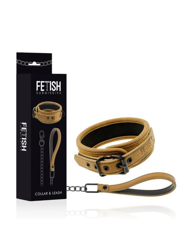 Fetish Submissive Origen - Collana Foderata In Neoprene Con Catena - FETISH SUBMISSIVE ORIGIN - Bondage | erosidea.com