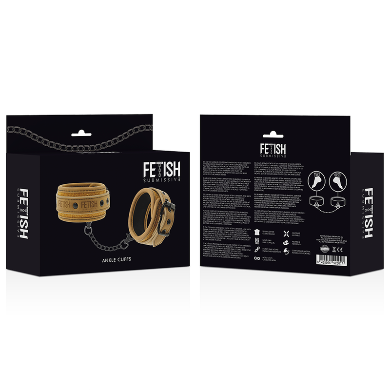 Fetish Submissive Origen - Polsini Alla Caviglia In Pelle Vegana Con Fodera In Neoprene - FETISH SUBMISSIVE ORIGIN - Manette e Polsini | erosidea.com