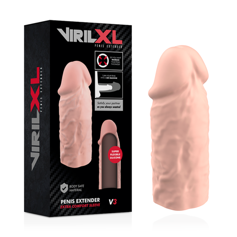 Virilxl - Estensione Naturale Del Pene In Silicone Liquido V3 - VIRILXL - Guaine e Prolunghe | erosidea.com